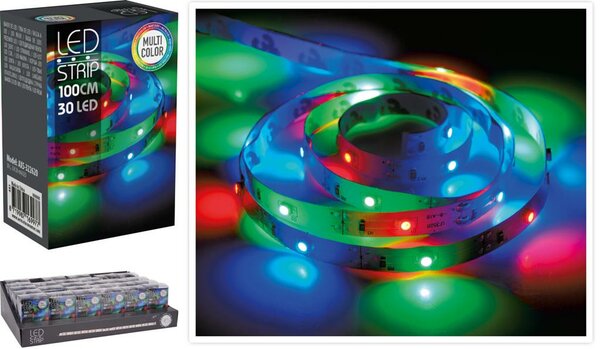 Ledstrip 1 meter 30 lampjes multi colour