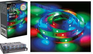 Ledstrip 1 meter 30 lampjes multi colour