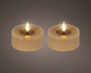 Lumineo Led theelicht 3d vlam bruin