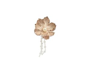 Magnolia op clip fluweel 10 cm smokey pearl