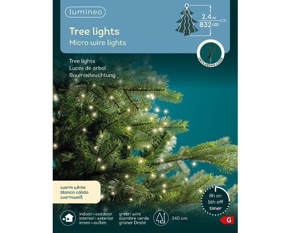 Micro boomverlichting 832 lamps warm-wit - afbeelding 2