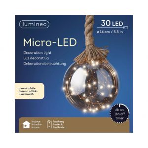 Microled bal 30 lamps warm wit - afbeelding 2