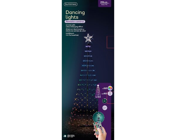 Microled dancing tree 210 cm multi colour - afbeelding 2