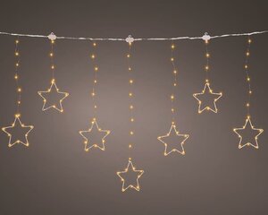 Microled sterren gordijn 156 lamps klassiek warm - afbeelding 2