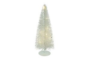 Mini boom Almos led 20 cm metallic wit