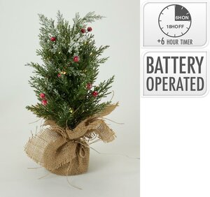 Mini kerstboom met led 40 cm versierd
