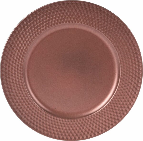 Onderbord mat roze 33 cm dots