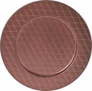 Onderbord mat roze 33 cm ruit