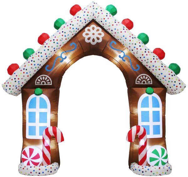 Opblaasbare peperkoek huis 29 x 0,7 x 27 meter - afbeelding 2