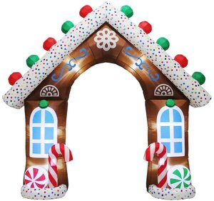 Opblaasbare peperkoek huis 29 x 0,7 x 27 meter - afbeelding 2