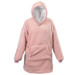 Unique Living oversized fleece hoodie old pink