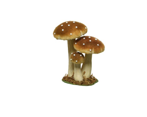 Paddestoel foam 17 cm mosterd