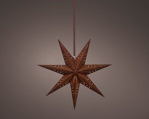 Papieren kerstster led 58 cm bruin