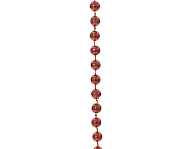 Plastic kralenslinger kerstrood 10 meter - afbeelding 2