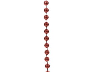 Plastic kralenslinger kerstrood 10 meter - afbeelding 2