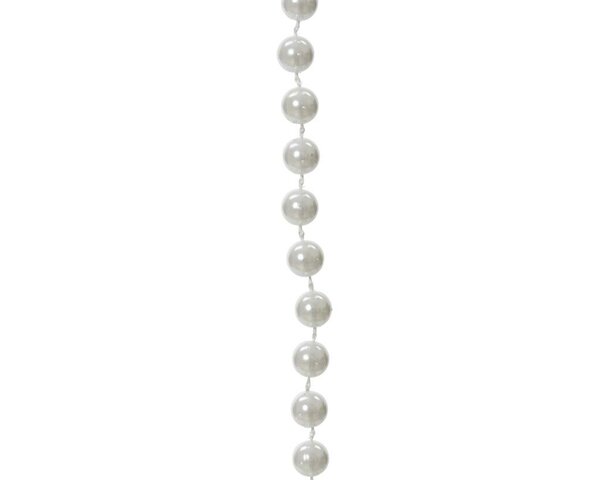 Plastic kralenslinger winterwit 10 meter - afbeelding 2