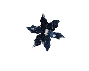 Poinsettia polyester 34 cm night blue