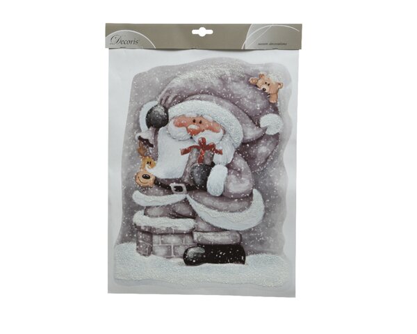 Raamsticker kerstman 29 x 40 cm