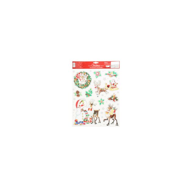 Raamstickers met diverse rendieren