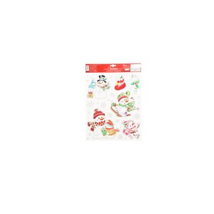 Raamstickers met diverse sneeuwpopen