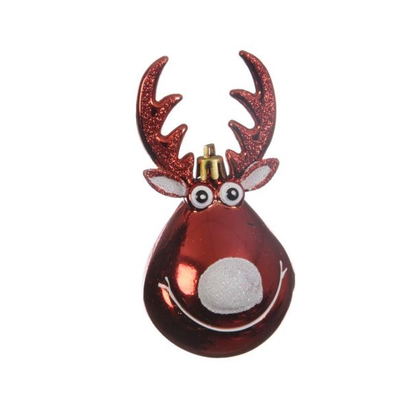 Rendier kunststof 11.5 cm kerstrood