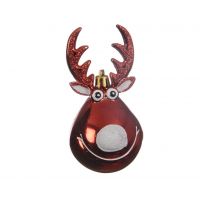 Rendier kunststof 11.5 cm kerstrood