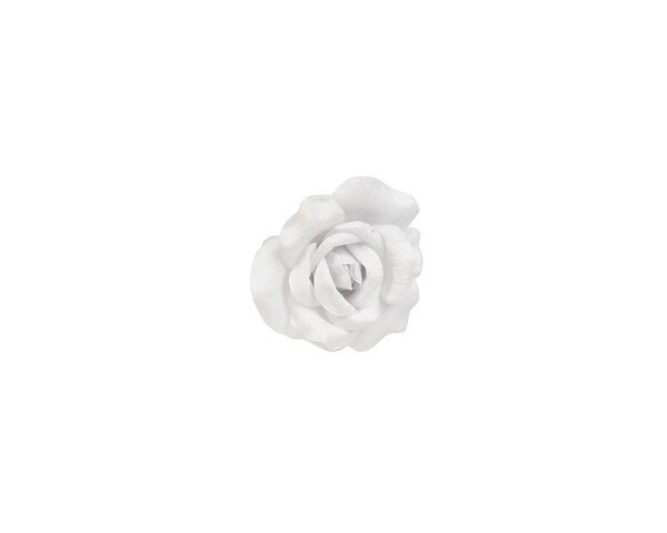 Roos op clip 14 cm fluweel creme