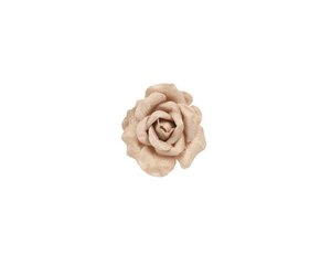 Roos op clip 14 cm fluweel parel