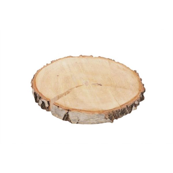 Schijf van berkenhout 14 cm naturel