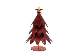 Scottish kerstboom donker bruin ijzer 18 cm