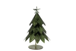Scottish kerstboom donker groen ijzer 18 cm