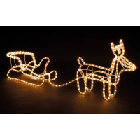 Slangverlichting rendier met slee