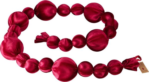 Slinger met ballen 180 cm burgundy