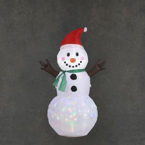 Sneeuwman opblaasbaar met led 120 cm