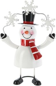 Sneeuwpop metaal 18 cm