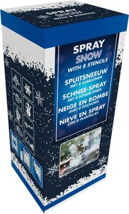 Sneeuwspray met sjablonen 150 ml