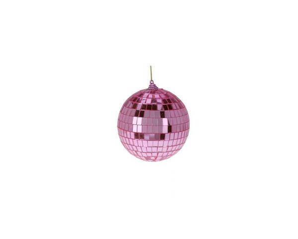 Spiegelbal 10 cm licht roze