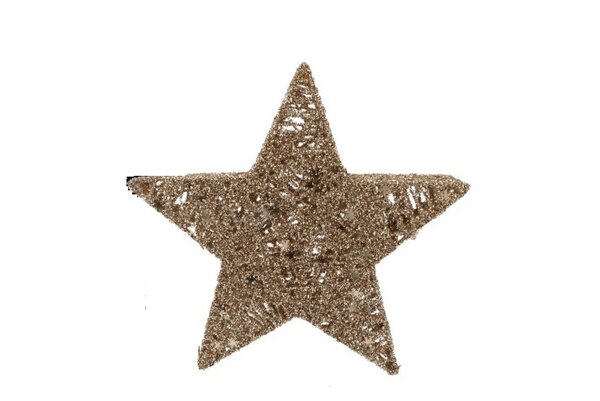 Ster met 20 lampjes goud 30 cm