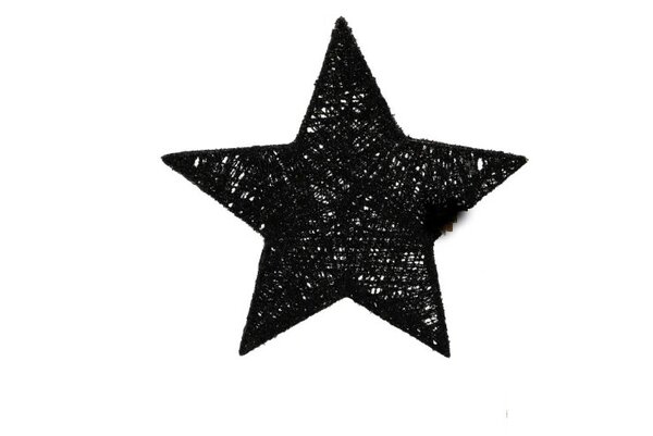 Ster met 20 lampjes zwart 30 cm