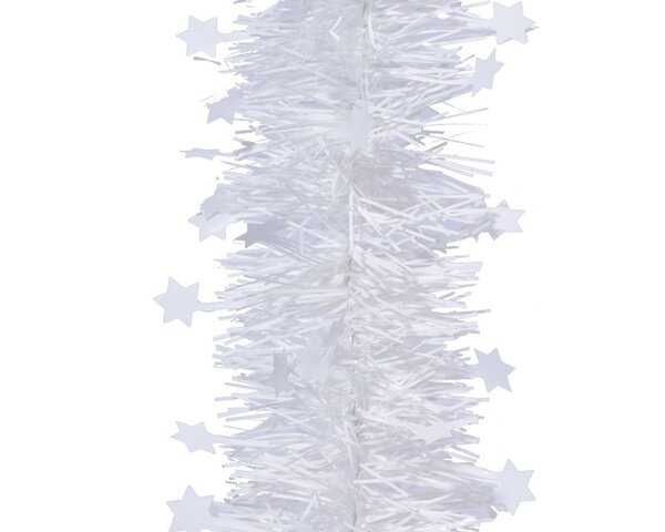 Sterguirlande glans winterwit