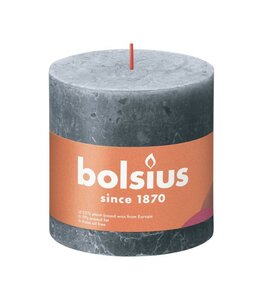 Bolsius kaars rustiek 10x10 cm slate blue