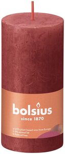 Bolsius kaars rustiek 10x5 cm delicate red