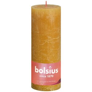 Bolsius kaars rustiek 19x7 cm shine geel