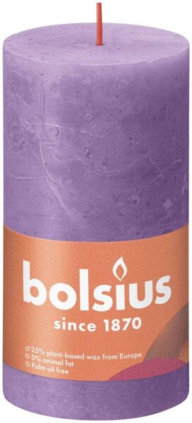 Bolsius kaars rustiek 13x7 cm helder violet
