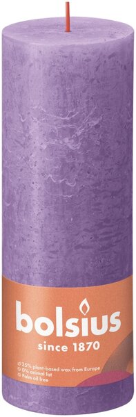 Bolsius kaars rustiek 19x7 cm helder violet