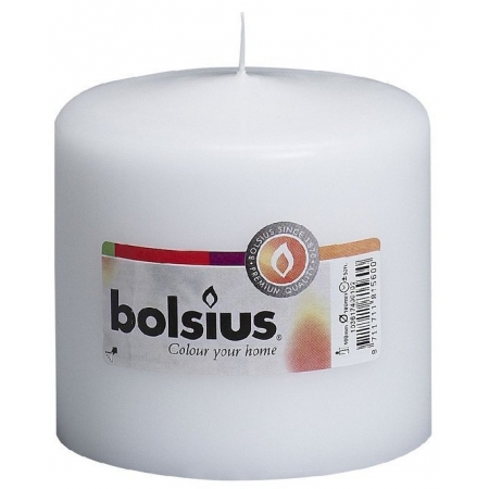 Bolsius stompkaars 10x10 cm wit