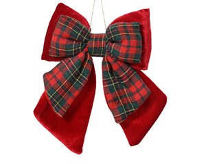 Strik polyester 29 cm kerstrood