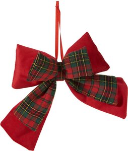 Strik rood met ruiten 22 cm