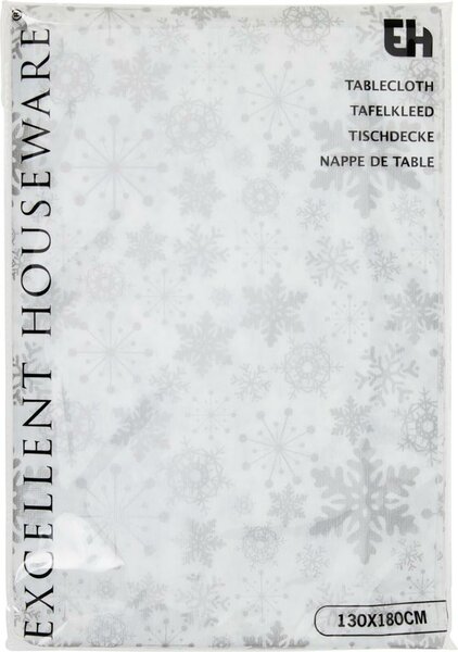 Tafelkleed flanel 130 x 180 cm zilver