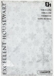 Tafelkleed flanel 130 x 180 cm zilver